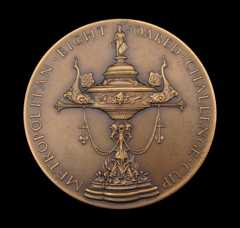 1961 Rowing Metropolitan Eight Oared Challenge Cup 70mm Medal - Cased