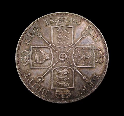 Victoria 1888 Double Florin - A/UNC