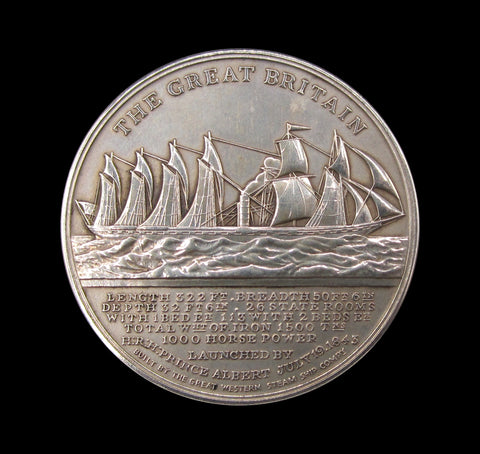 1970 Return of The S.S Great Britain to Bristol 39mm Silver Medal