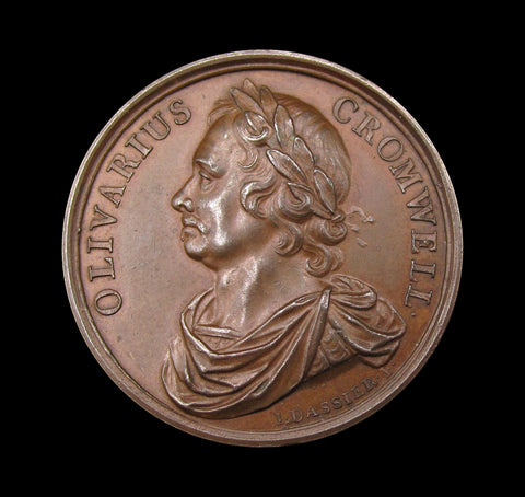 1658 Oliver Cromwell Memorial 38mm Bronze Medal - By Dassier