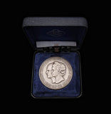 1972 Silver Wedding Anniversary 51mm Silver Medal - By Cornell