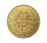 France 1858 Napoleon III Gold 10 Francs - Fine