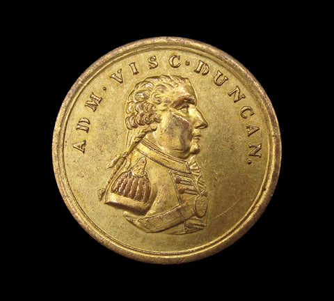 1797 Battle Of Camperdown Admiral Duncan 24mm Gilt Medal