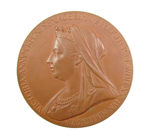 1897 Victoria Diamond Jubilee 56mm Bronze Medal - Cased