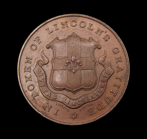 1919 Great War 'Token of Lincoln's Gratitude' 36mm Medal