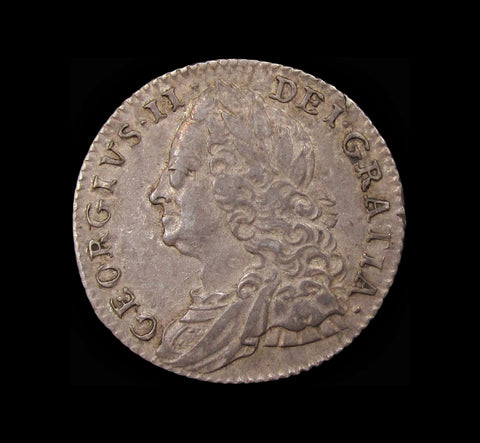 George II 1757 Sixpence - VF