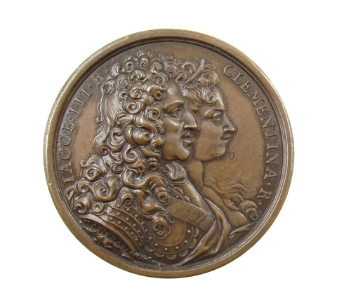 1719 Marriage Of James III & Clementina 41mm Medal - By Hamerani