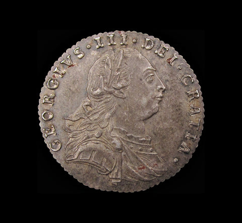 George III 1787 Sixpence - EF