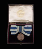 1897 Victoria Diamond Jubilee Bronze Medal On Ribbon By Emptmeyer - Cased