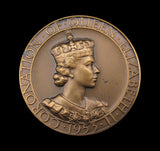 1953 Elizabeth II Coronation Westminster Abbey 35mm Medal - By Pinches