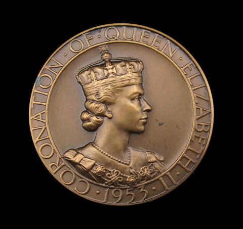 1953 Elizabeth II Coronation Westminster Abbey 35mm Medal - By Pinches