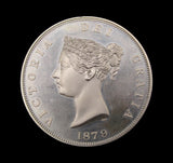 Victoria 1879 Silver Fantasy Pattern Crown - UNC