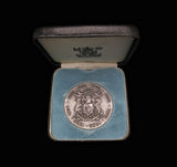1980 Wales & New Zealand Rugby 75 Years of Rivalry 50mm Silver Medal