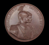 1891 Wilhelm II Visit To London 80mm Bronze Medal Pair - In Double Case