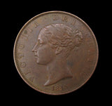 Victoria 1845 Halfpenny - GVF