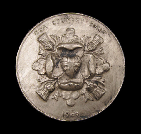 1909 National Rifle Association British Womens Patriotic League 48mm Silver Medal