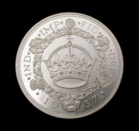 Edward VIII 1937 Silver Fantasy Wreath Pattern Crown - UNC