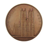 c.1850 Westminster Abbey 61mm Bronze Medal - By Davis