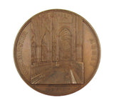 c.1850 Westminster Abbey 61mm Bronze Medal - By Davis