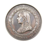 1887 Royal Yorkshire Jubilee Exhibition 57mm Silver Medal - By Moore