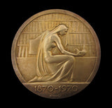 1970 Charles Dickens Centenary 64mm Gilt Silver Medal - By Vincze