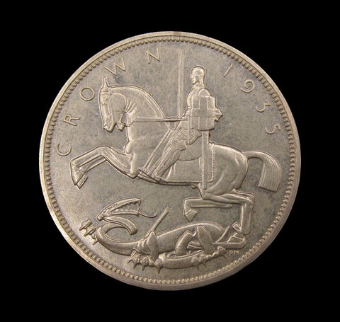 George V 1935 Rocking Horse Specimen Crown - Cased