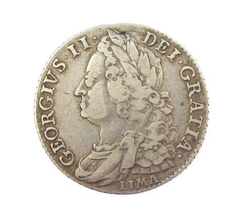 George II 1746/5 LIMA Shilling - Good Fine
