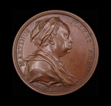 1740 Martin Folkes 54mm Bronze Medal - By Dassier