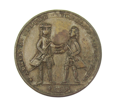 1741 Admiral Vernon & Ogle Capture Of Cartagena 38mm Medal