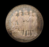 1970 Mayflower 350th Anniversary 38mm Silver Medal Cased Pair - By Pinches