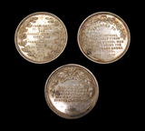 1893-1898 West Ham School Board Set of 3 x 36mm Silver Medals