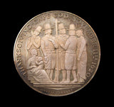 1970 Mayflower 350th Anniversary 38mm Silver Medal Cased Pair - By Pinches