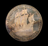1970 Mayflower 350th Anniversary 38mm Silver Medal Cased Pair - By Pinches