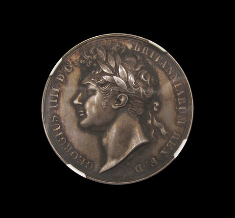 1821 Coronation Of George IV 35mm Silver Medal - NGC MS62