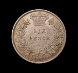 William IV 1837 Sixpence - B/R In BRITANNIAR - GEF