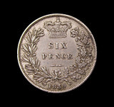 Victoria 1839 Sixpence - VF+
