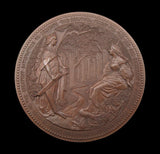 1882 Dedication Of Epping Forest Cased Pair Of 76mm Bronze Medals - By Wiener