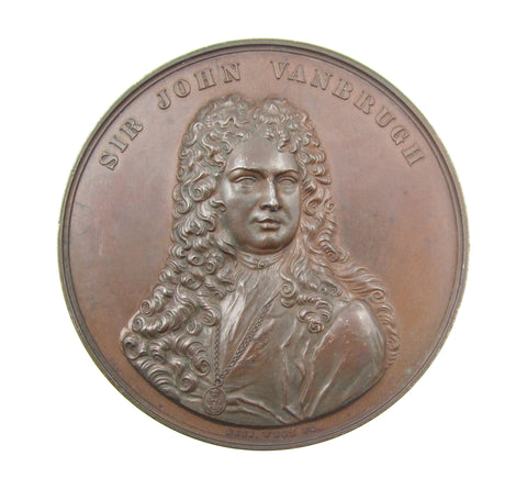1855 Sir John Vanbrugh Art Union Of London 55mm Medal - By Wyon