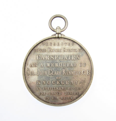 Scotland c.1870 Carsphairn Parish School 51mm Silver Award Medal