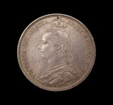 Victoria 1887 Sixpence - UNC