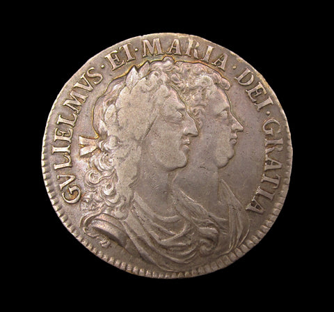 William & Mary 1689 Halfcrown - VF