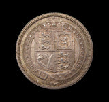 Victoria 1887 Sixpence - UNC