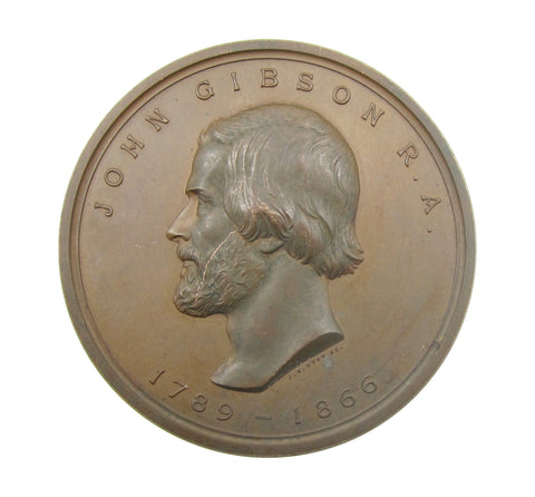 1874 John Gibson Art Union Of London 55mm Medal - By Wyon