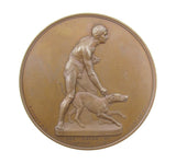 1874 John Gibson Art Union Of London 55mm Medal - By Wyon