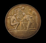 1964 William Shakespeare Hamlet 56mm Silver Medal - By Vincze