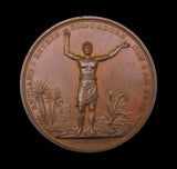 1834 Colonial Slavery Abolished 51mm Bronze Medal - By Davis