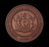 1891 Liverpool International Photographic Exhibition 45mm Medal - By Restall