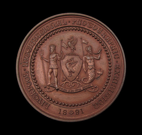 1891 Liverpool International Photographic Exhibition 45mm Medal - By Restall