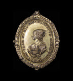 c.1649 Charles I & Henrietta Maria Silver Royalist Badge - By T. Rawlins