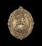 c.1649 Charles I & Henrietta Maria Silver Royalist Badge - By T. Rawlins
